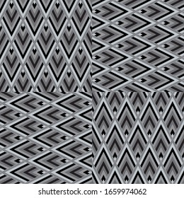 Seamless pattern with black and  gray arrow lines