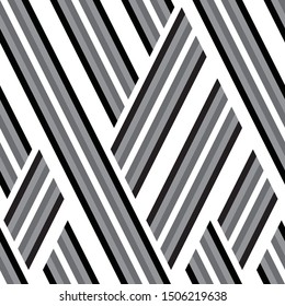Seamless pattern with black and gray bands.