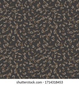 Seamless pattern black gray brown leopard panther fur design, abstract simple lines scandinavian background grunge texture. trend of the season. Can be used for Gift wrap fabrics wallpapers. Vector