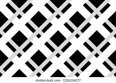 Seamless pattern. Black, grey stripes on white background. Striped diagonal pattern for printing on fabric, paper, wrapping, scrapbooking, websites Background with slanted lines Vector illustration