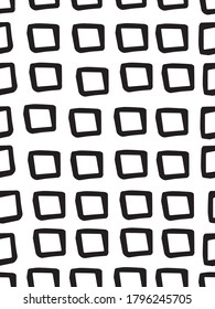 Seamless pattern with black hand drawn rectangles. designed for wallpaper, packing. background, greeting cards