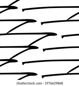 Seamless pattern with black hand drawn doodle arrows on white background. Abstract grunge texture. Vector illustration