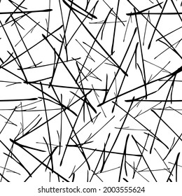 Seamless pattern with black hand drawn doodle arrows on white background. Abstract grunge texture. Vector illustration