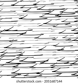 Nahtloses Muster mit schwarz gezogenen doodlen Pfeilen auf weißem Hintergrund. Abstrakte Grunge-Textur. Vektorgrafik