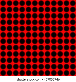 seamless pattern of black holes on red background number 2