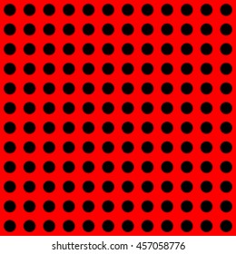 seamless pattern of black holes on red background