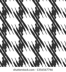 Seamless pattern with black ink grunge brush strokes. Hand drawn texture. Background, textile, backdrop, wrapper, fabric.