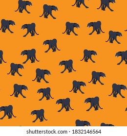 seamless pattern Black Jaguar  Lion Panther. Vector illustration. Animal. Aggressive Panther Design. For design, bedding, craft paper, wallpaper, t-shirt or outerwear.