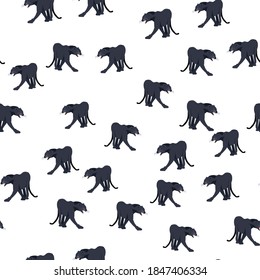 seamless pattern Black Jaguar Puma Lion Panther. Vector illustration. Animal. Aggressive Panther Design. For design, bedding, craft paper, wallpaper, t-shirt or outerwear.