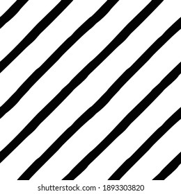 Seamless Pattern. Black Lines, Diagonal Structure. 