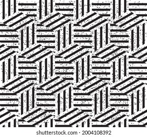 Seamless pattern with black lines_cube_. Seamless vector illustration eps 10.