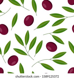 seamless pattern with black olives