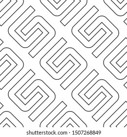 Seamless pattern with black outline S letter(texture 2).