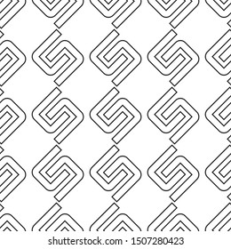 Seamless pattern with black outline S letter(texture 3).