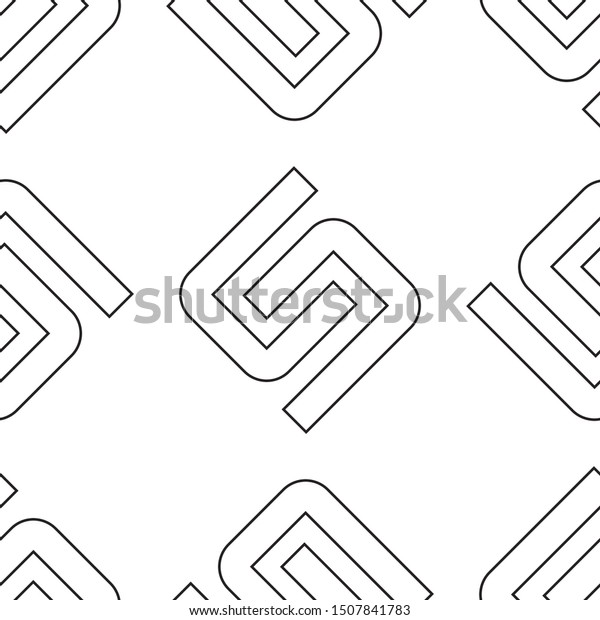 Seamless\
pattern with black outline S letter(texture\
6).