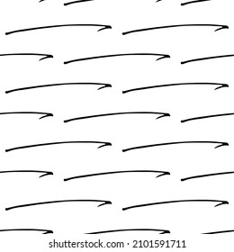 Patrón sin brillo con pinceles de lápiz negro en formas abstractas sobre fondo blanco. Ilustración del vector