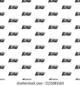 Patrón sin brillo con pinceles de lápiz negro en formas abstractas sobre fondo blanco. Ilustración del vector