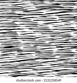 Seamless pattern with black pencil brushstrokes in abstract shapes on white background. Vector illustration