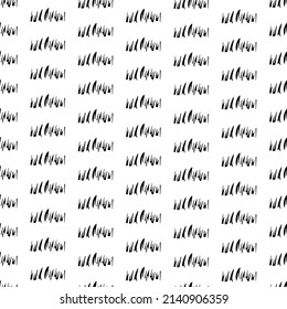 Patrón sin brillo con pinceles de lápiz negro en formas abstractas sobre fondo blanco. Ilustración del vector