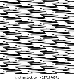 Patrón sin brillo con pinceles de lápiz negro en formas abstractas sobre fondo blanco. Ilustración del vector