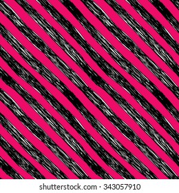 seamless pattern black and pink linear stripes