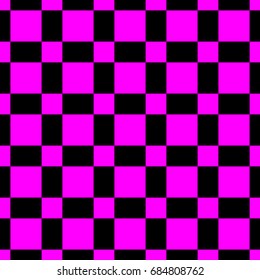 Seamless pattern of black and pink squares