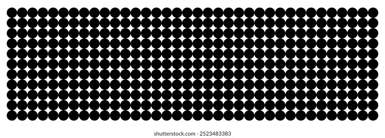 Seamless pattern of black polka dots with transparent background. Abstract small polka dot pattern.
