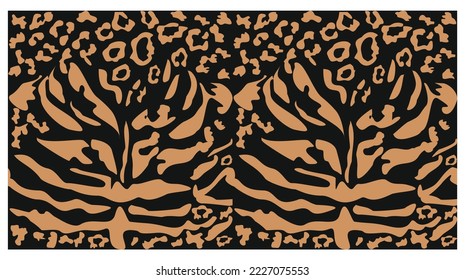 Patrón sin foco con rayas negras y rojas. Impresión cebra, piel animal, tigre rayas, patrón abstracto, fondo de línea, tela. ilustración, afiche. 