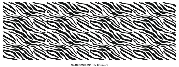 Seamless pattern with black and red stripes. Zebra print, animal skin, tiger stripes, abstract pattern, line background, fabric. illustration, poster. 