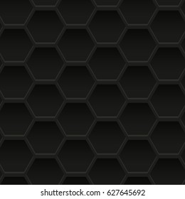 Seamless pattern with black relief ornate
