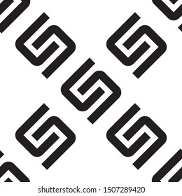 Seamless pattern with black S letter(texture 4).