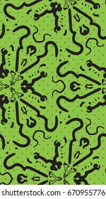 Seamless pattern black scrawls