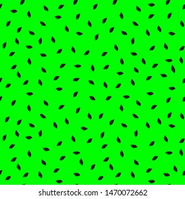 seamless pattern with black seeds on green background vector 