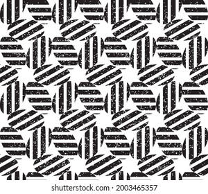 Seamless pattern with black segments ellipse. Seamless vector illustration eps 10.