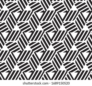 Seamless pattern with black segments(cube)