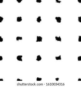 Seamless pattern. Black shapeless spots on a white background.
