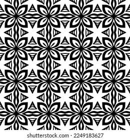 
Seamless pattern of black shapes on white background.
