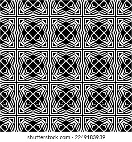 
Seamless pattern of black shapes on white background.