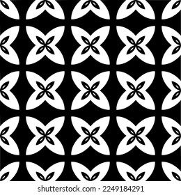 
Seamless pattern of black shapes on white background.