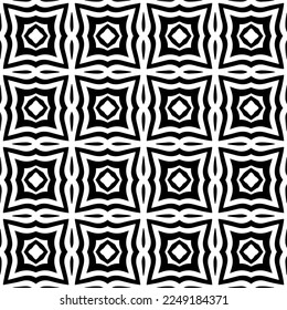 
Seamless pattern of black shapes on white background.