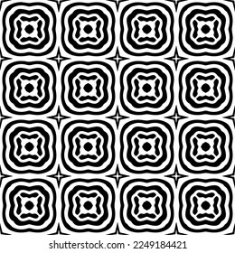 
Seamless pattern of black shapes on white background.