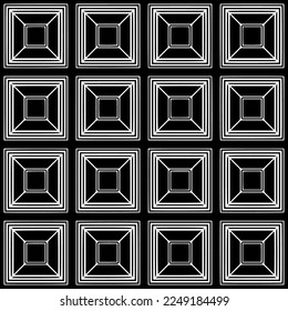 
Seamless pattern of black shapes on white background.