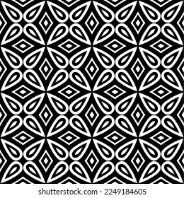 
Seamless pattern of black shapes on white background.