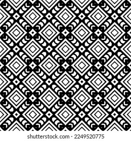 Seamless pattern of black shapes on white background.