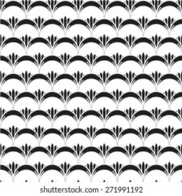 Seamless pattern - black signs on white background