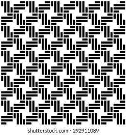Seamless pattern - black signs on white background