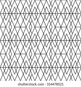 Seamless pattern - black signs on white background