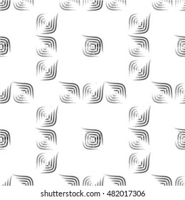 Seamless pattern - black signs on white background