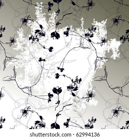 seamless pattern black silhouette