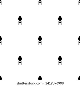 Seamless pattern with black silhouette icon of katar on white background. Medieval weapon sign. Vector illustration for design, web, wrapping paper, fabric, wallpaper.
